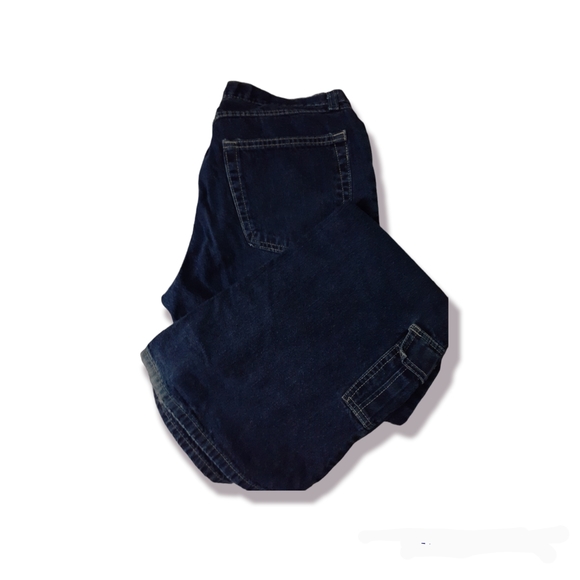 Womens sz 11 100% cotton y2k Liquid x wide leg Jeans Denim dark wash pants - Picture 3 of 8